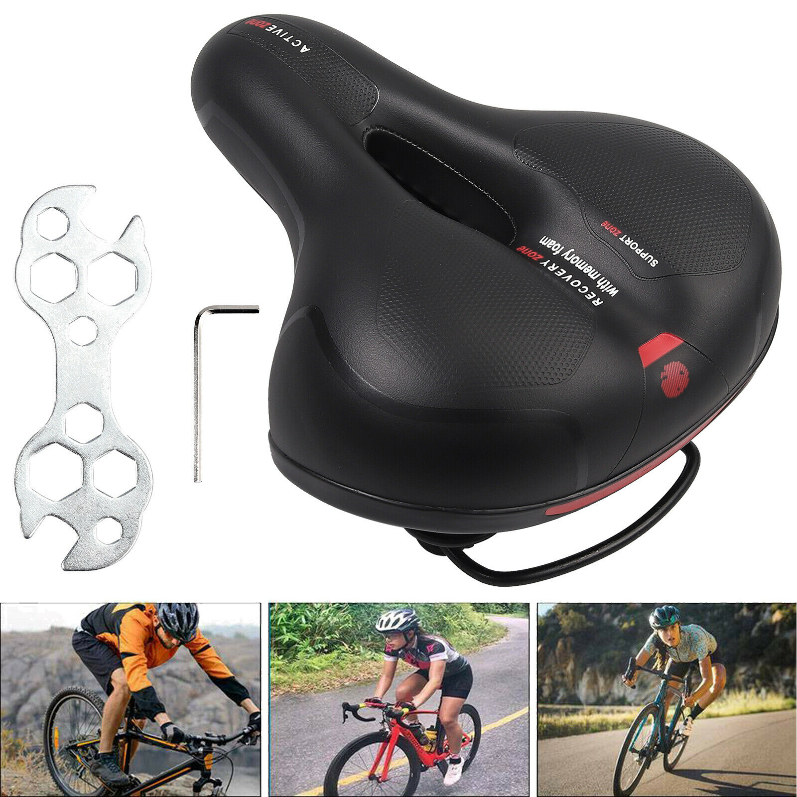 Road Mountain MTB Bike Bicycle Cycling Extra Comfort Soft Pad Saddle Seat