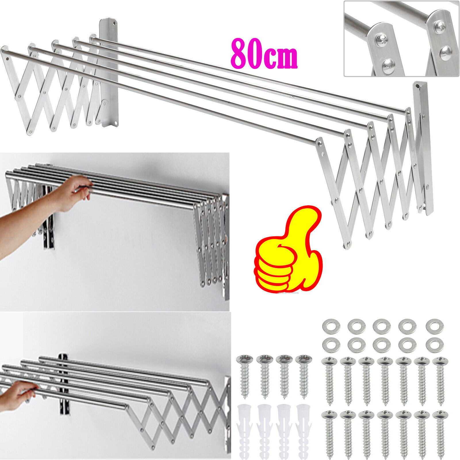 retractable wall drying rack