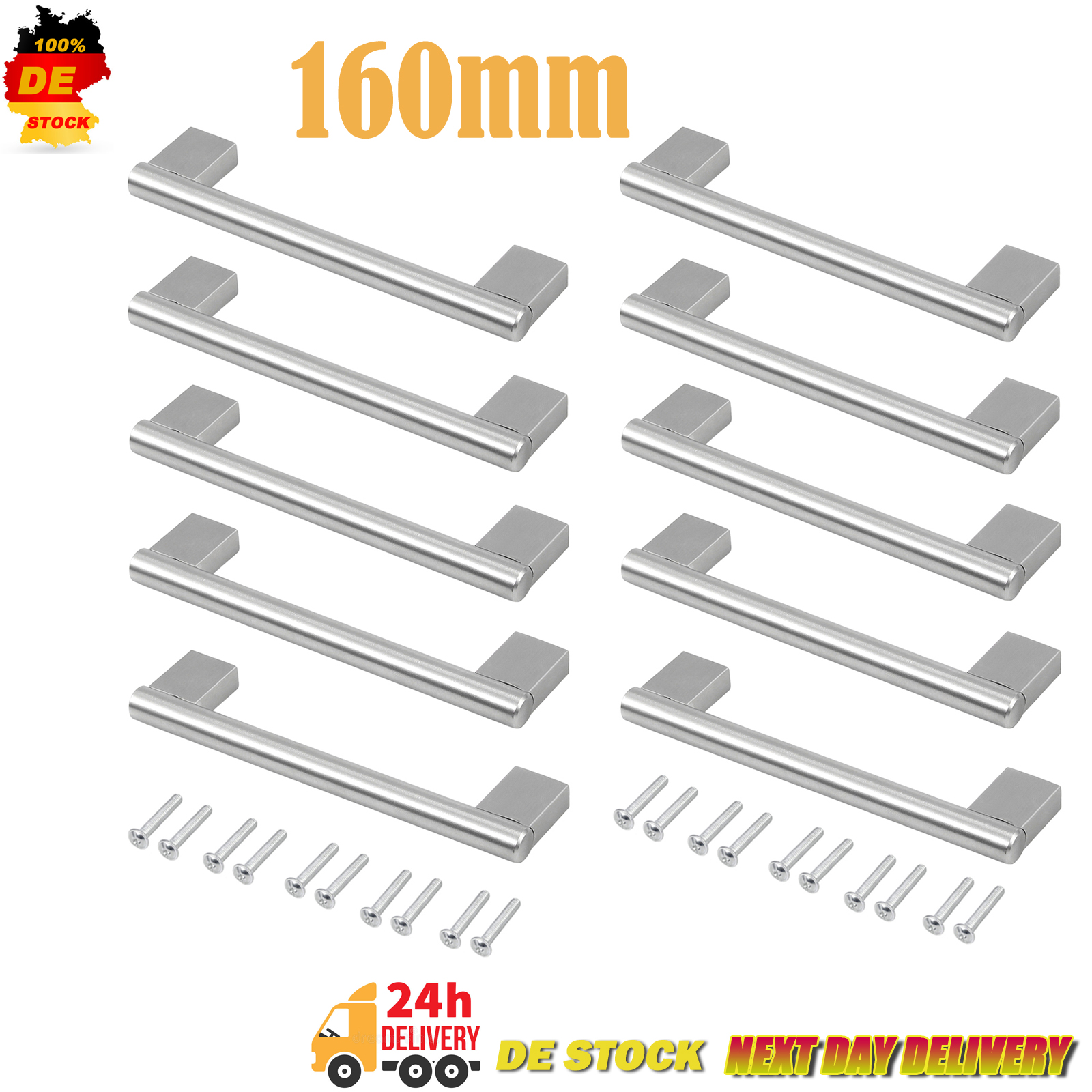 10x Möbelgriffe Lochabstand 160mm Türgriffe Stangengriff Schrankgriffe