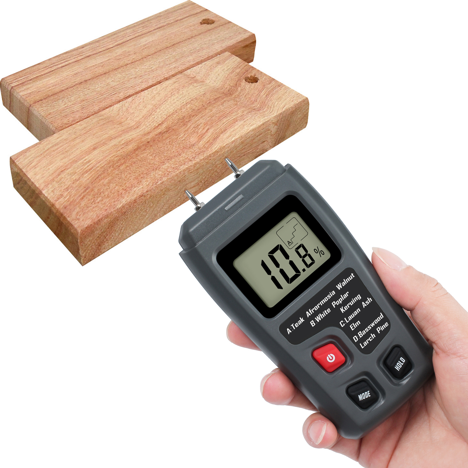 Tragbarer Holzfeuchtigkeitsmesser LCD-Feuchtigkeitsmesser für