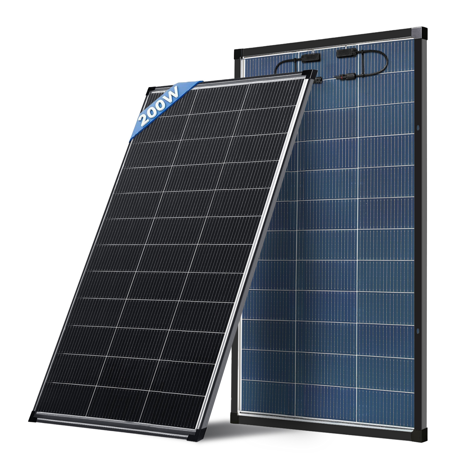 200W 400W 18V Bifacial Panel Solar Battery Home PV Off-Grid Solar Power RV Boat