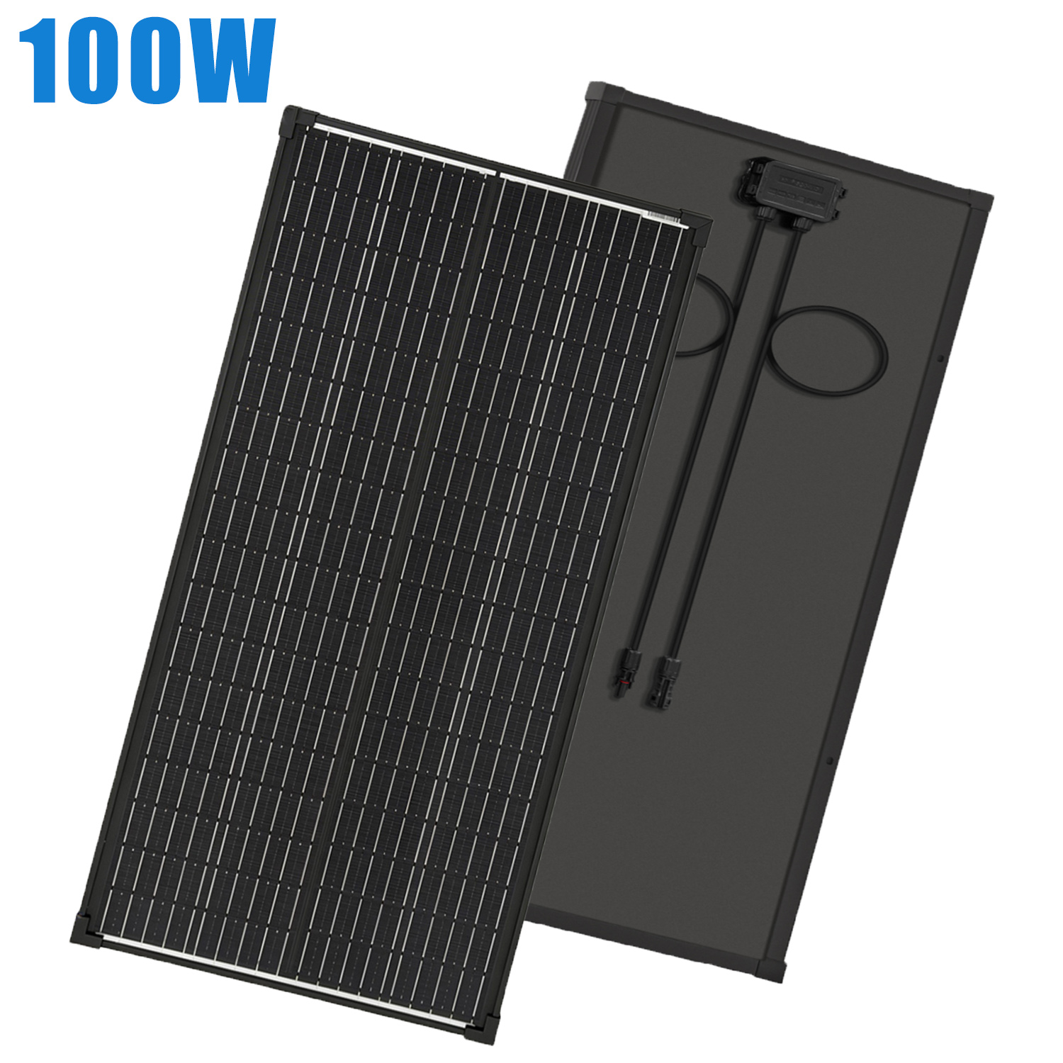 100/200 Watt Solar Panel Monocrystalline for Home Car Charging RV Battery System