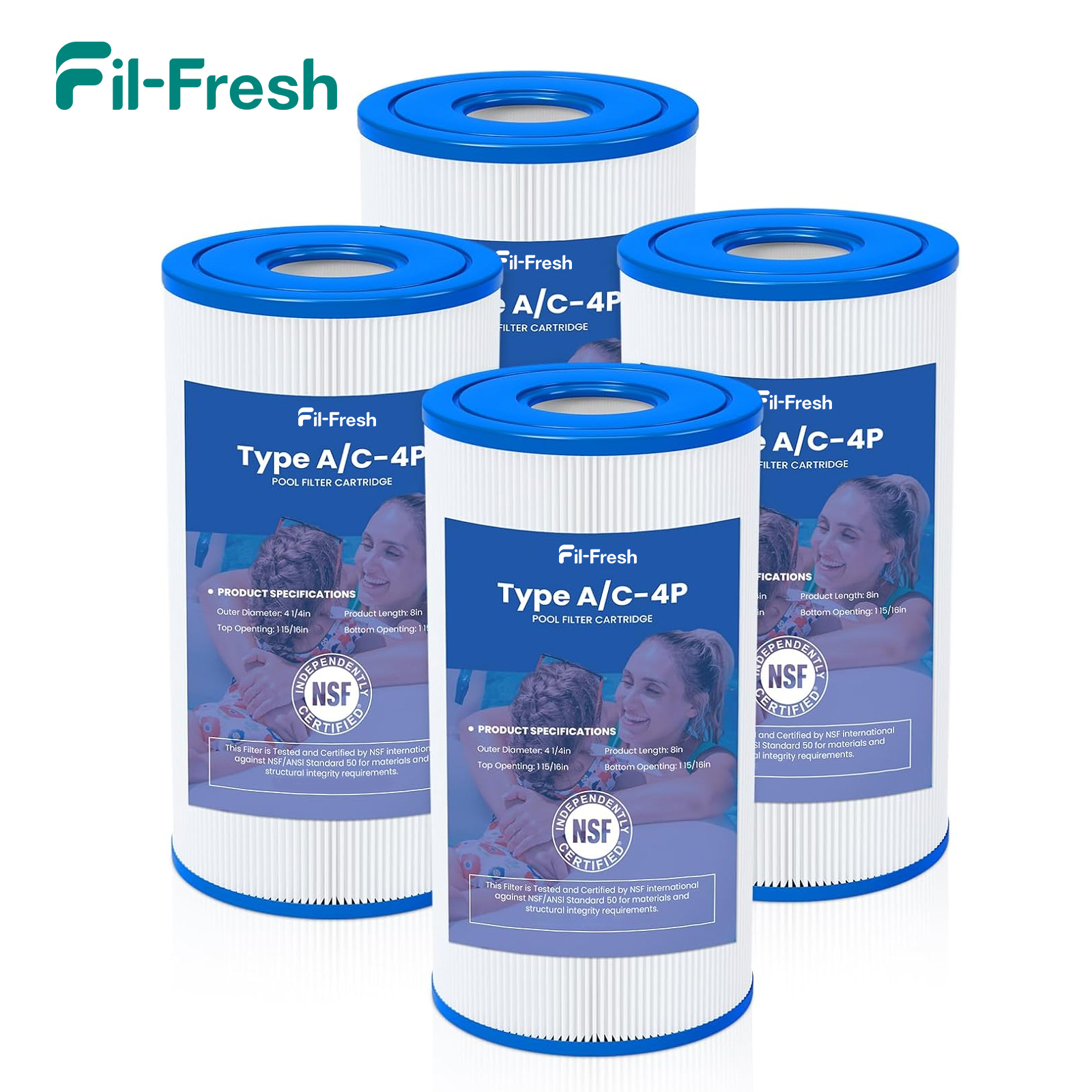 4/6/12-Pack Intex Type A or C Pool Filter Cartridge for Intex Easy Set Pools