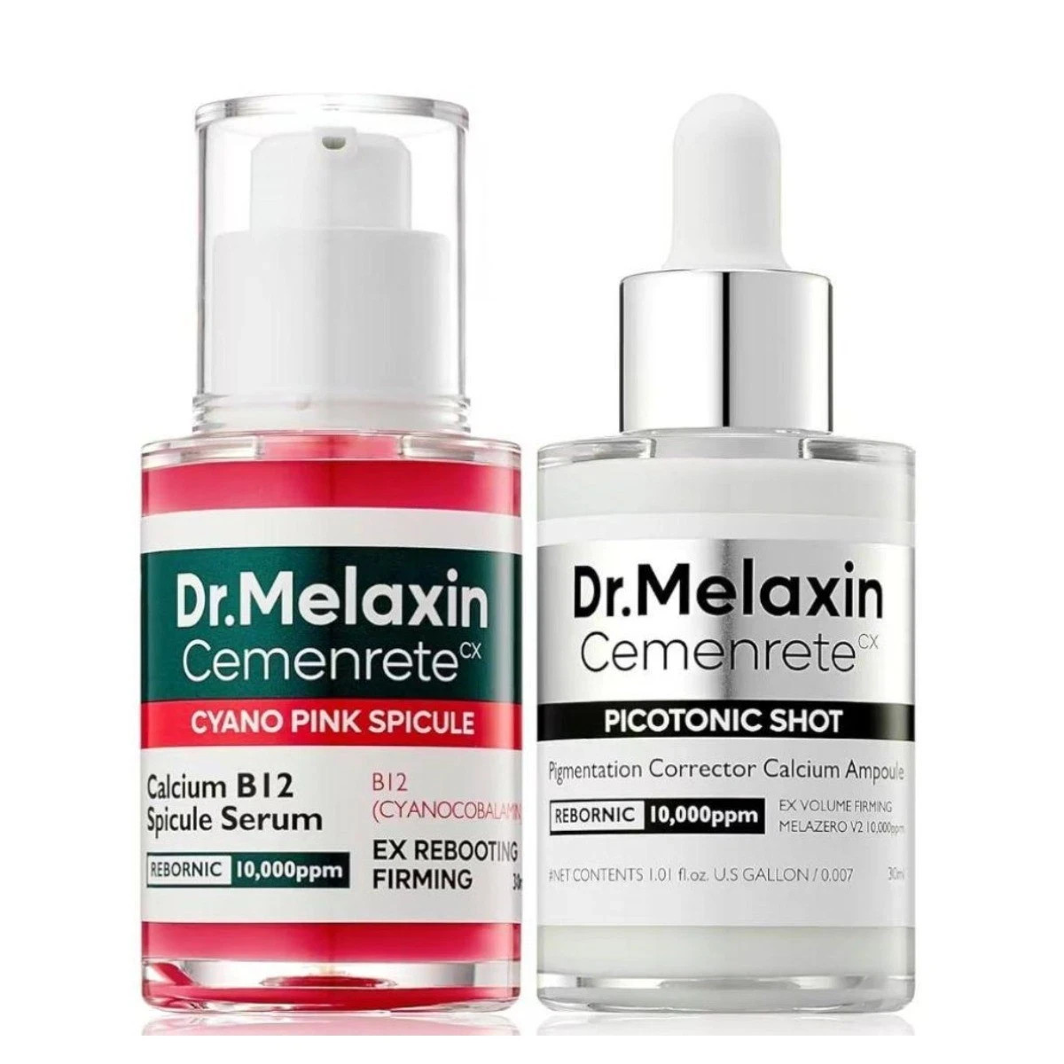 Dr.Melaxin Cyano Pink Spicule & Picotonic Serum Duo – 1.01 oz, Korean Skin Care