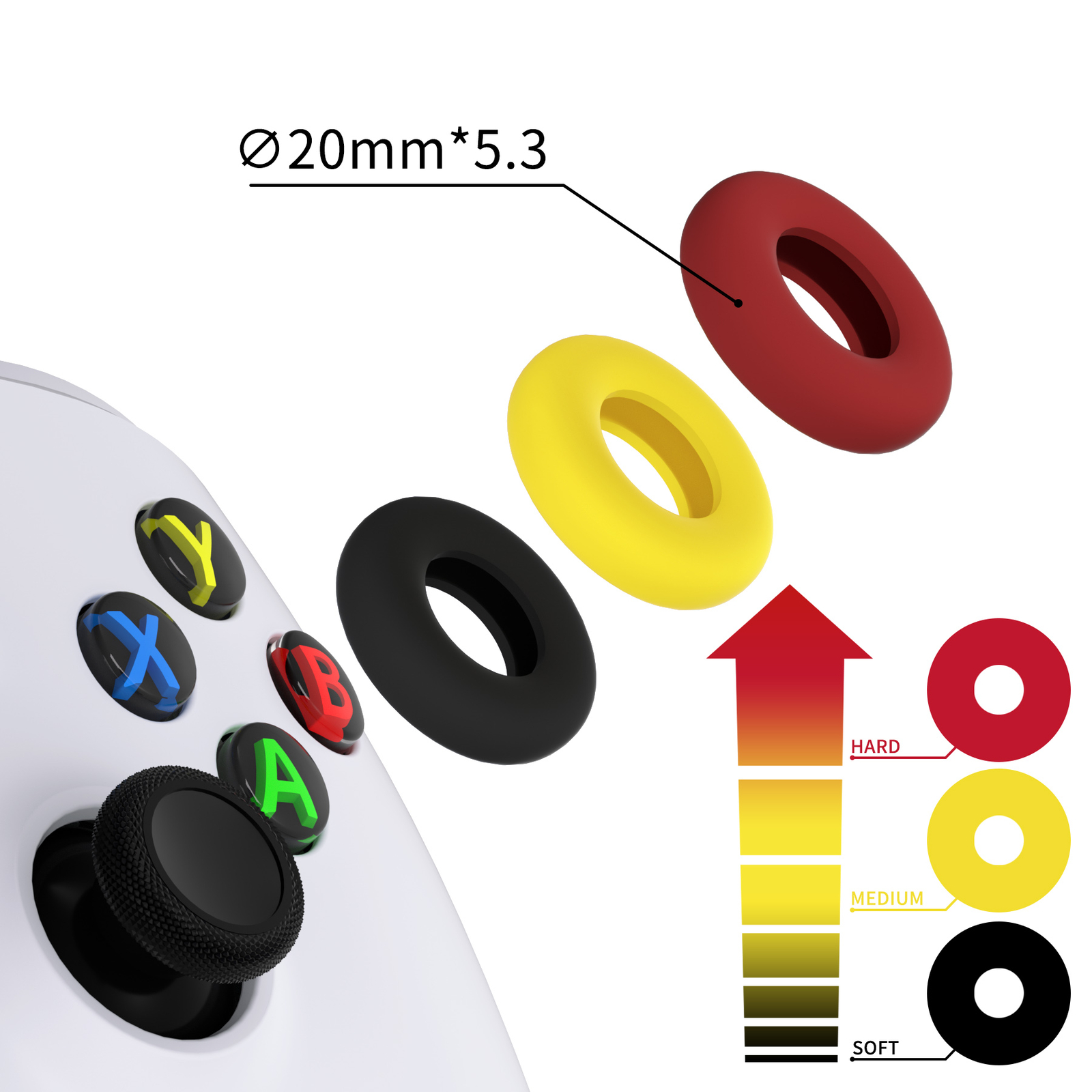 6 PCS Precision Rings | Aim Assist Motion Control for PS5/PS4, for Xbox
