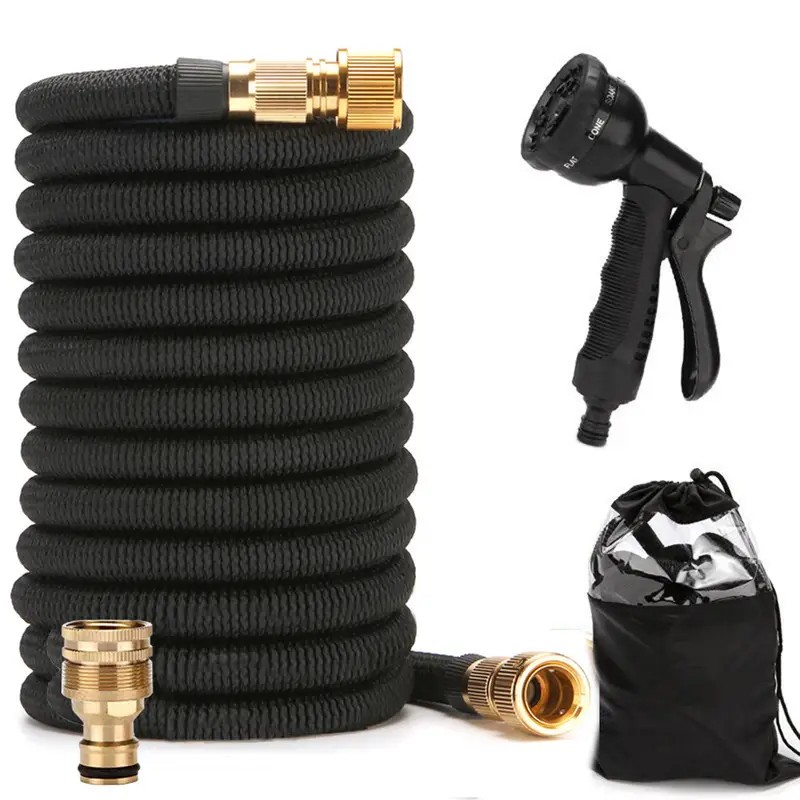 Heavy Duty Expandable Garden Hose Pipe Spray Gun Flexible Expanding ...