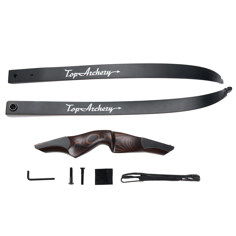 RH 60″ Archery Takedown Recurve Bow Wooden 30-60lbs & Arrows Set Hunting Target