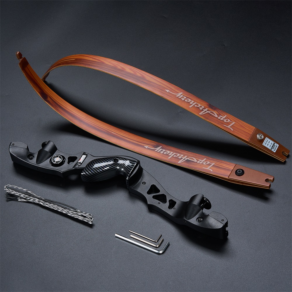 25-60lbs 62» Takedown ILF Recurve Bow Wooden Color Limbs Archery Competition US