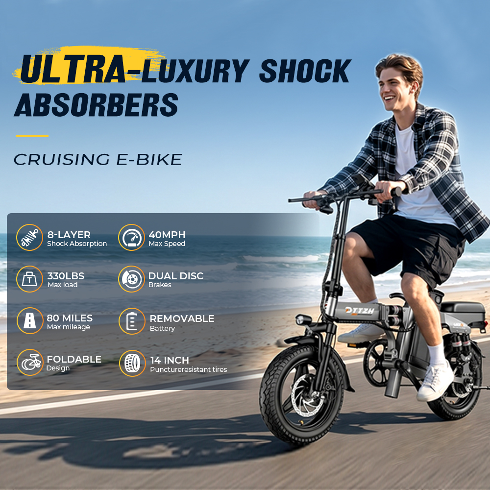 DTTZH A12 2000W Folding Electric bike for Adult 52V 25Ah 40MPH 14