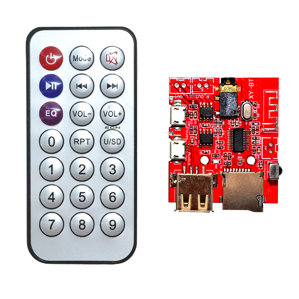 MP3 Bluetooth 3.0//4.0//4.1 Decoding Board Car Speaker Refit With Remote Control