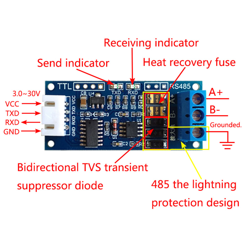 Rs485 to ttl схема