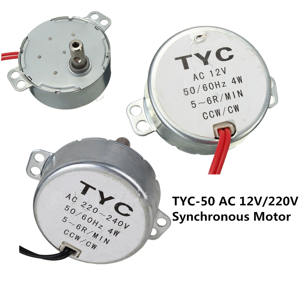 AC220V 5-6 RPM 4W TYC-50 Single Housing Shaft Synchronous Gear Motor