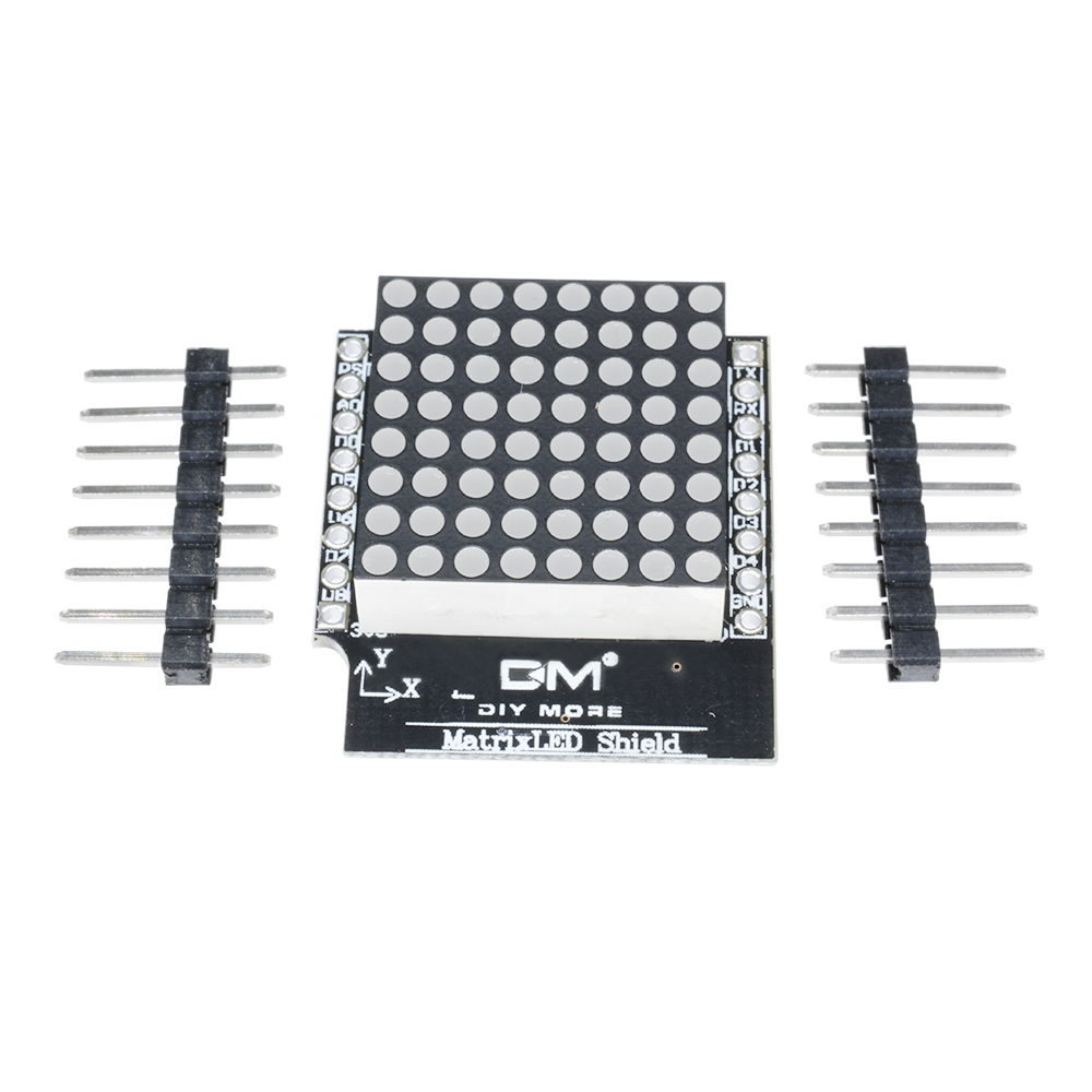 NEW 8x8 Matrix LED V1.0.0 Shield 8 Step Adjustable Intensity For  D1 mini WEMOS 