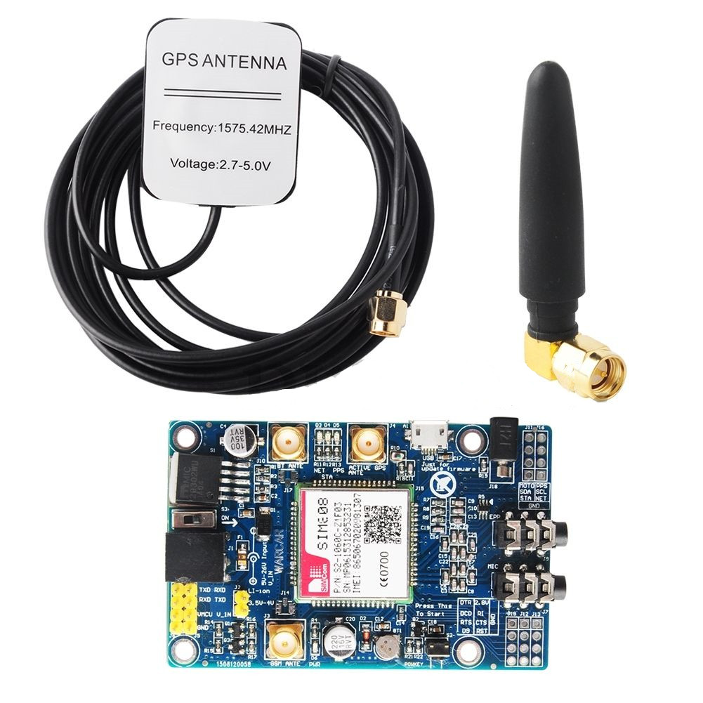 SIM808 GPS GSM GPRS Bluetooth Module W/ 2.4G Antenna Replace SIM908 for