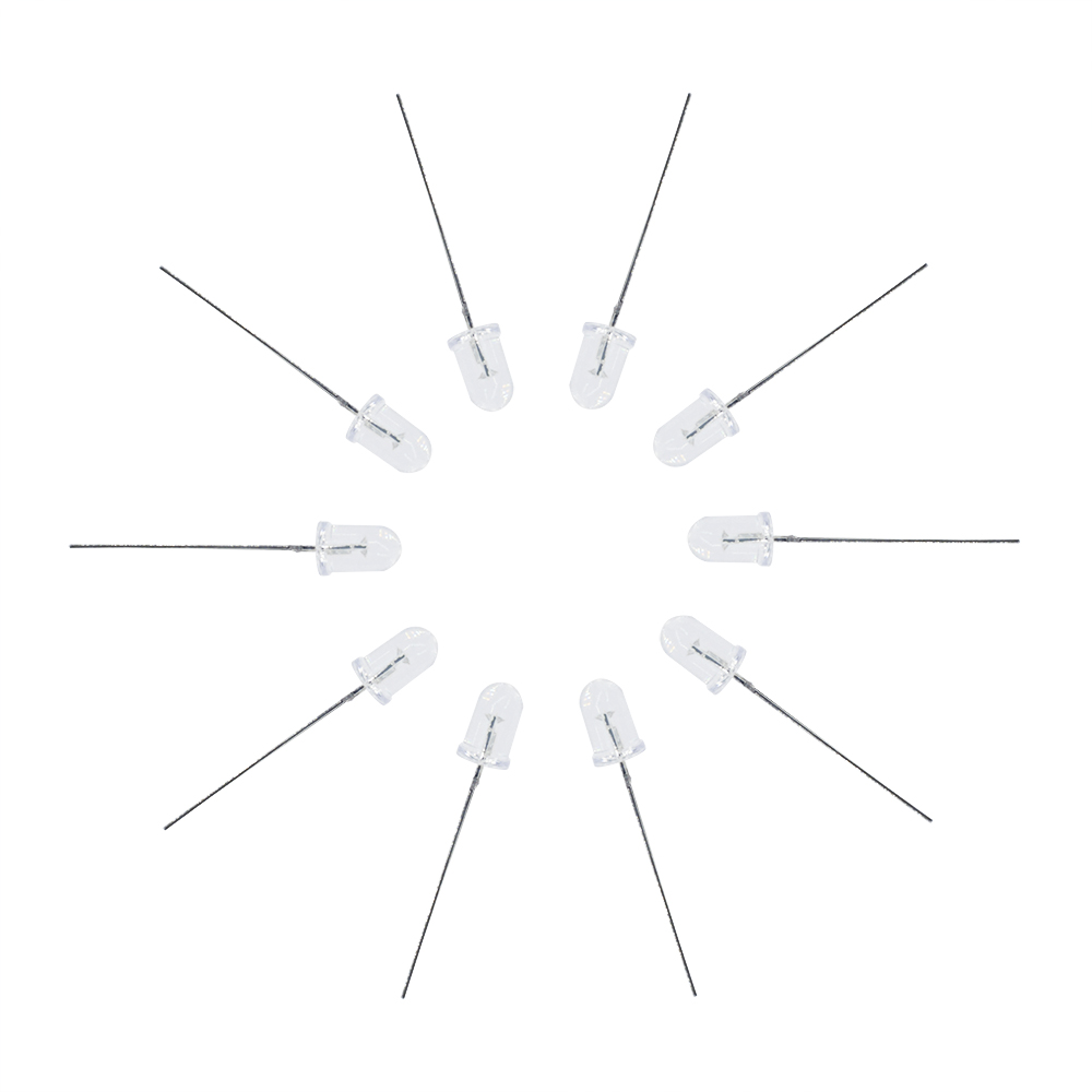 Lot De 100 LEDs Infrarouge 5 Mm – 850 Nm, Diodes émettrices Pour Tubes Ou Lampes