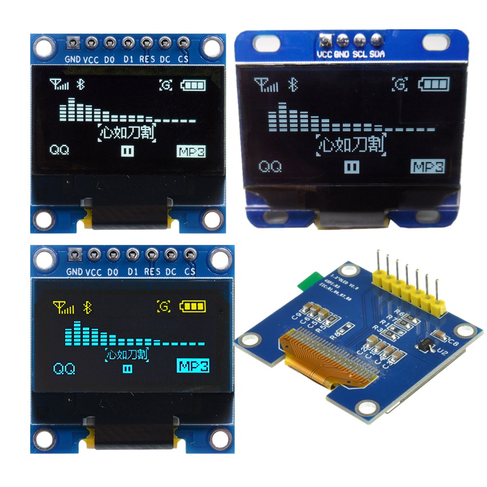 1PCS 1.3/" Blue SPI Serial 128x64 OLED LCD Display Screen Module For Arduino CA