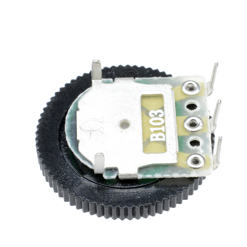 10PCS B103 10K Ohm 3Pin Single Linear Dial Wheel Potentiometer 16MM x
