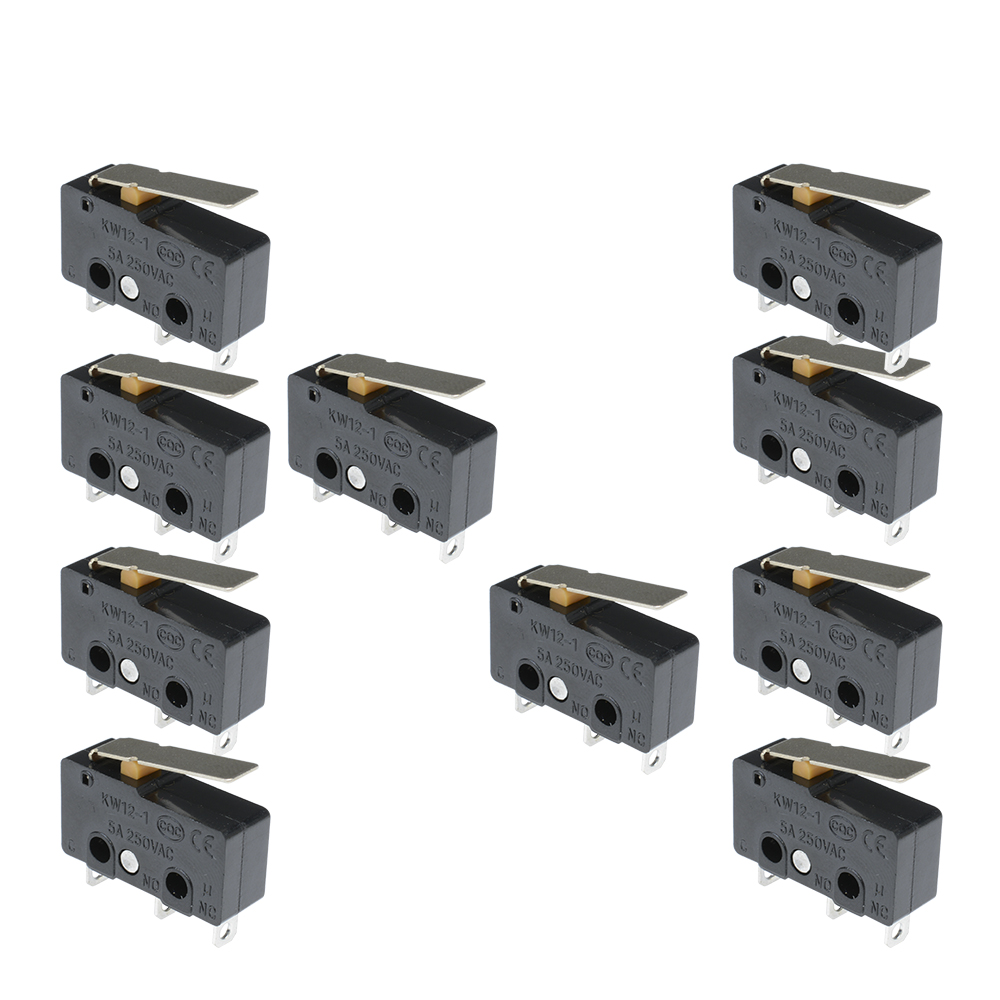Chic 10PCS Taktschalter KW11-3Z 5A 250V Microswitch 3PIN Gürtelschnalle