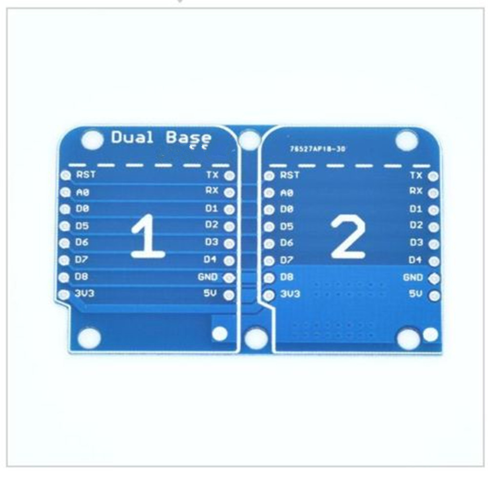 1//2//5PCS WeMos D1 Mini NodeMCU Socket Dual Base Shield for Arduino ESP8266