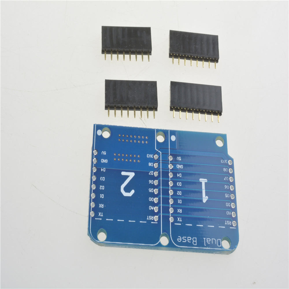 1//2//5PCS WeMos D1 Mini NodeMCU Socket Dual Base Shield for Arduino ESP8266