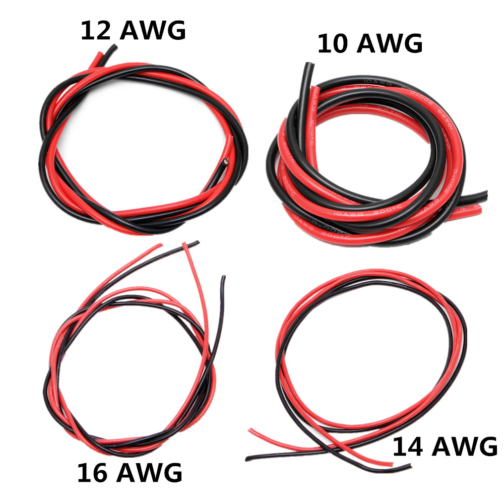 ~3m Gauge Red+Black Silicone Wire Heatproof Flexible RC Cable 14 AWG 10 Feet