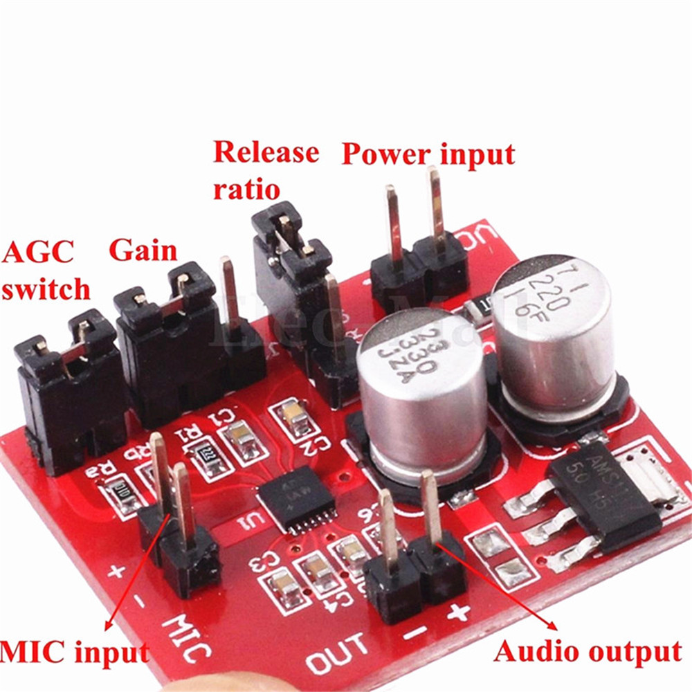 MAX9814 Electret Microphone Amplifier AGC Function Module Board DC For