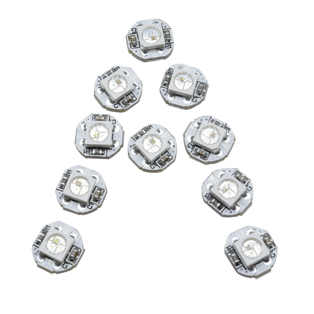 10 PCB LED WS2812B 5050 RGB Con IC WS2811, 10x3mm, 5V, Per Progetti Fai Da Te
