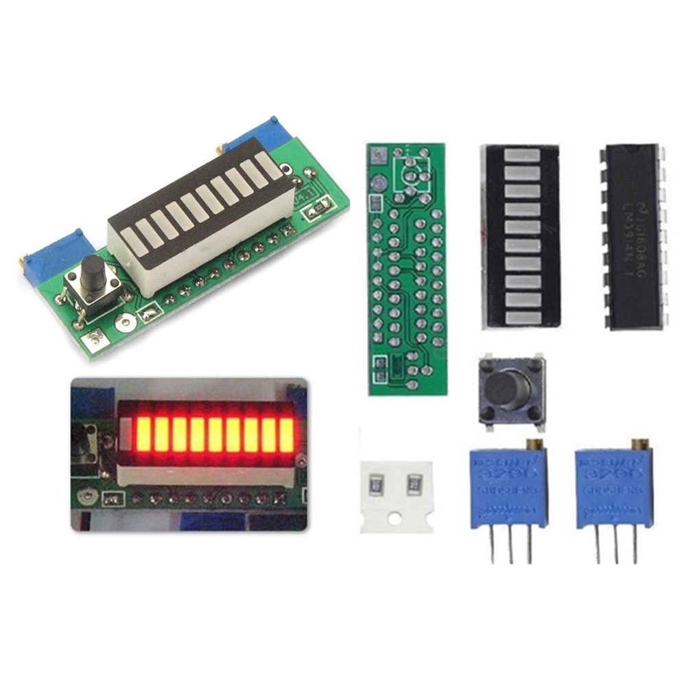 3.7V LM3914 Battery Capacity Power Level LED Indicator Module Red Li