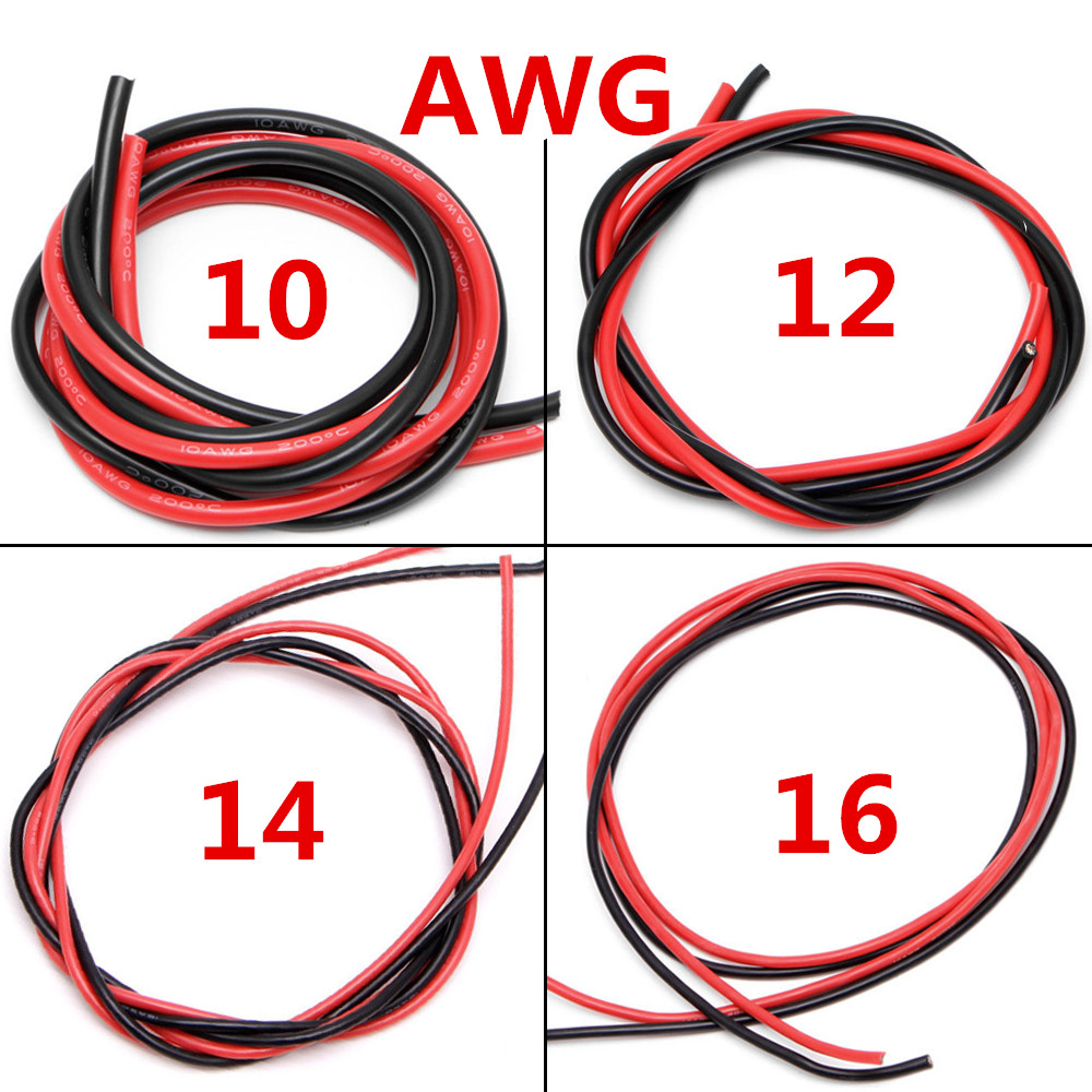 ~3m Gauge Red+Black Silicone Wire Heatproof Flexible RC Cable 14 AWG 10 Feet