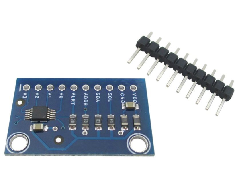 ADC I2C 16 Bit ADS1115 4 Channels module with Pro RPi Gain Amplifier ...