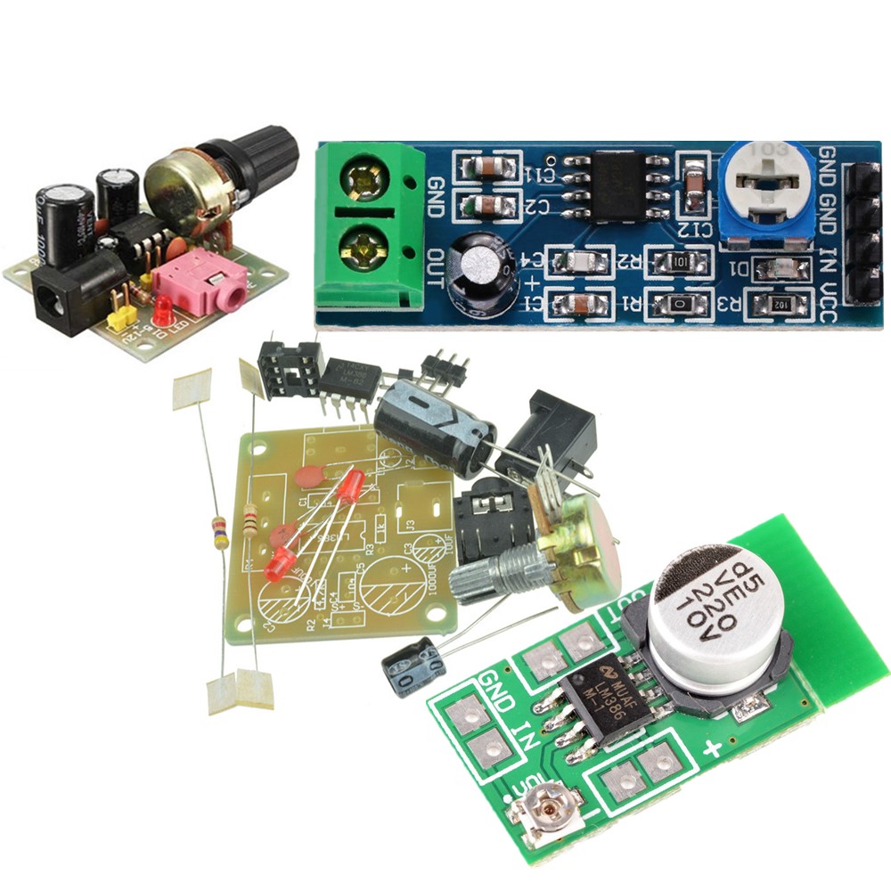 Mini LM386 Audio Power Amplifier Board DC 3V 5V 12V Micro Amp Module 750mW DIY