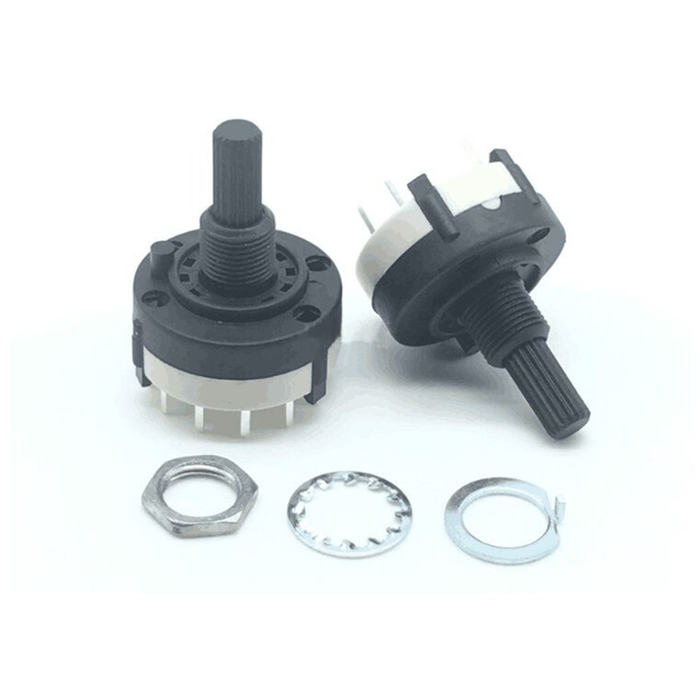 26mm 3-Pole 4-Position (3P4T) Single Wafer Rotary Band Selector Switch - Unbranded