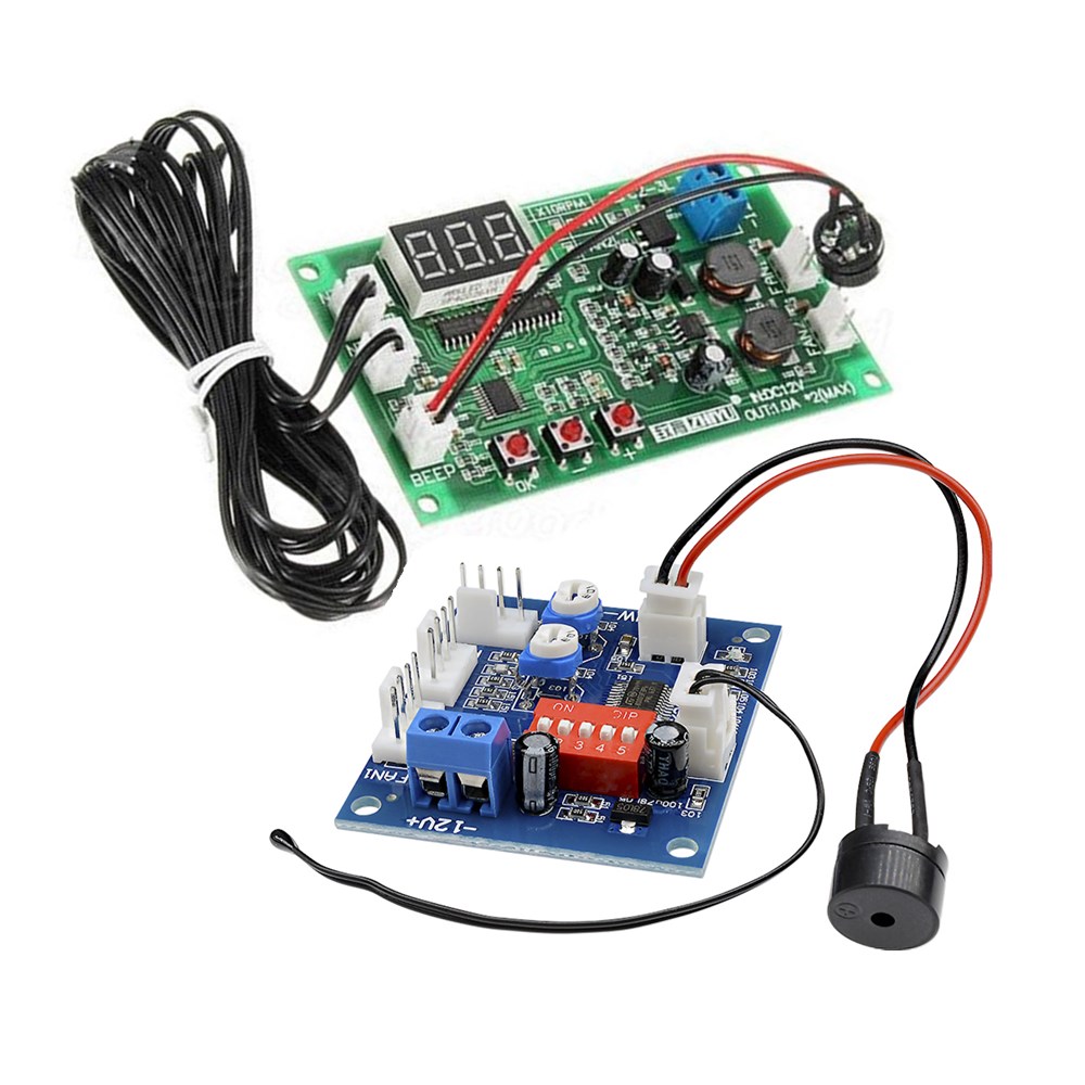 Dual Ways / PWM PC CPU Fan DC 12V Digital Temperature Control Speed