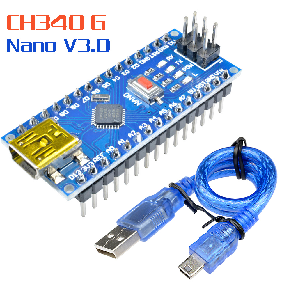 5V 16M Mini USB Nano V3.0 ATmega328 Micro-controller CH340 For Arduino+Cable