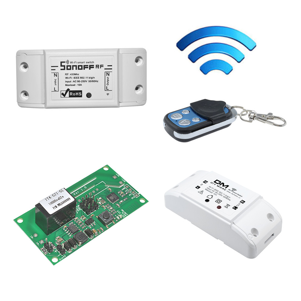 Sonoff Wireless Smart WiFi Home Switch Module DIY fr RF 433Mhz Apple Android//IOS