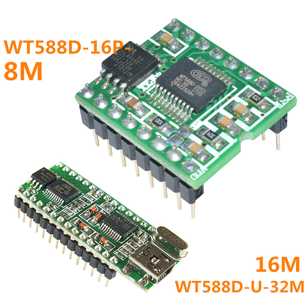 DC2.8V ~ 5.5V Voice WT588D-U Voice Module 5V Mini USB Interface Sound Module 16M