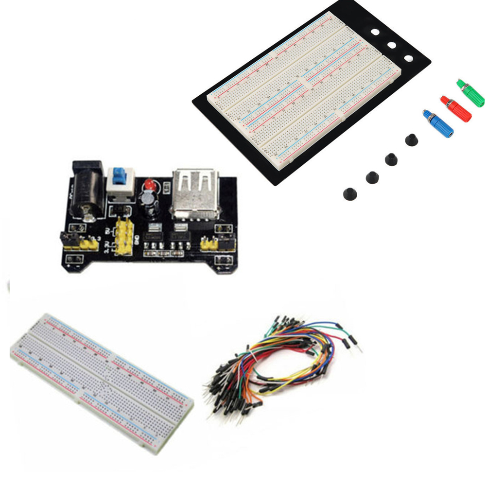 400//830 MB102 Point Breadboard 1660 Power Supply module W Jump Wire For Arduino