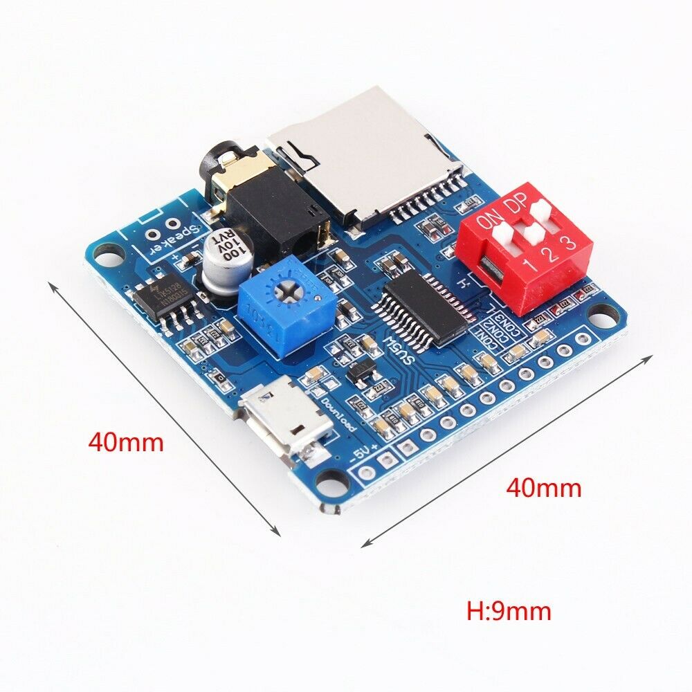 Lecteur MP3 voix lecture Module I//O Trigger UART Control SD//TF Carte Pour Arduino