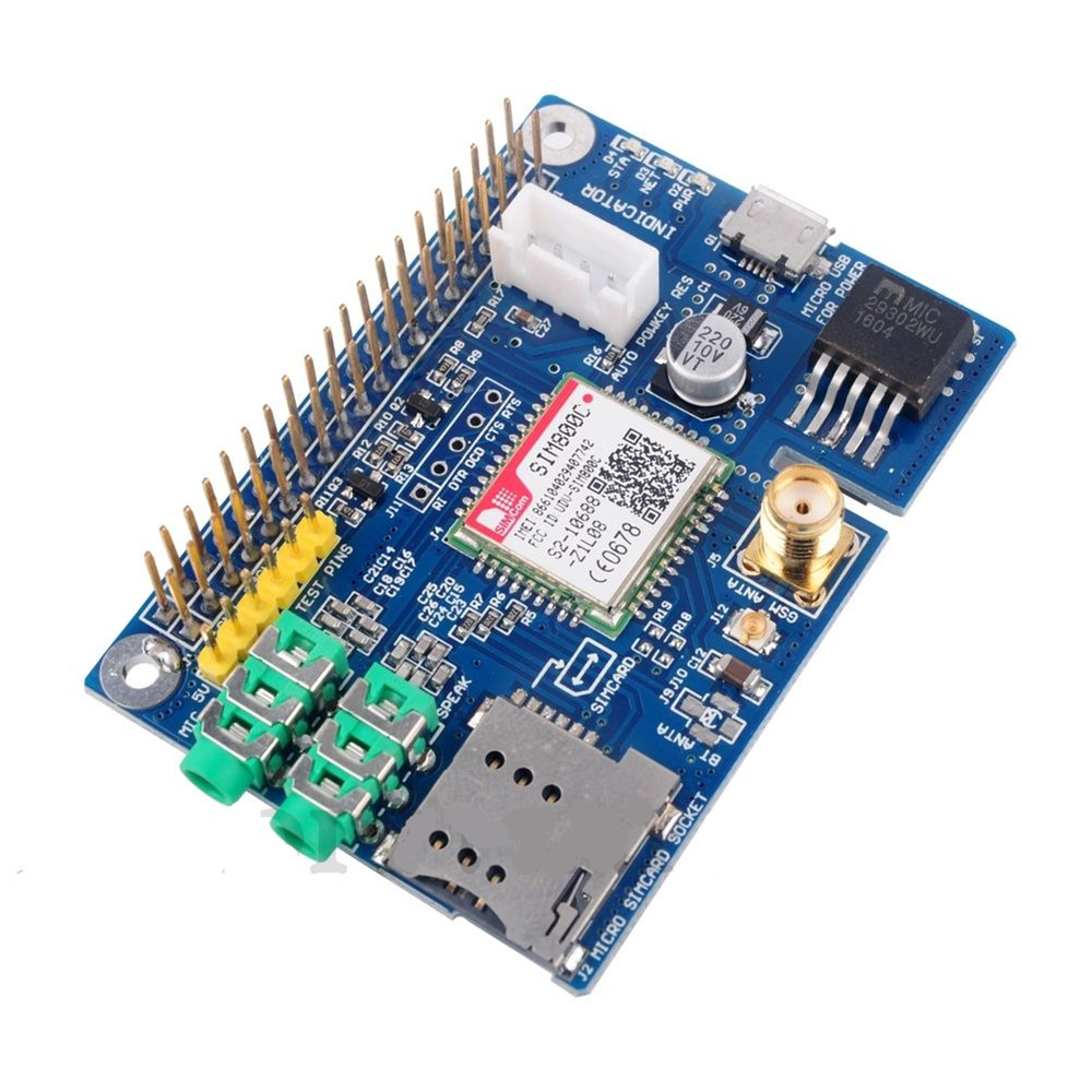 SIM800C Development Board GPRS GSM Module with Antenna for Raspberrp Pi ...