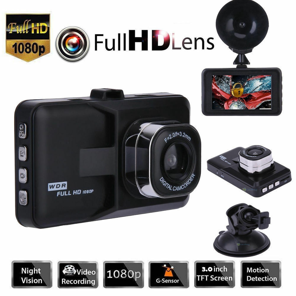 3.0/"1080P Night Vision HD G-sensor Car DVR Vehicle Camera Video Recorder DashCam