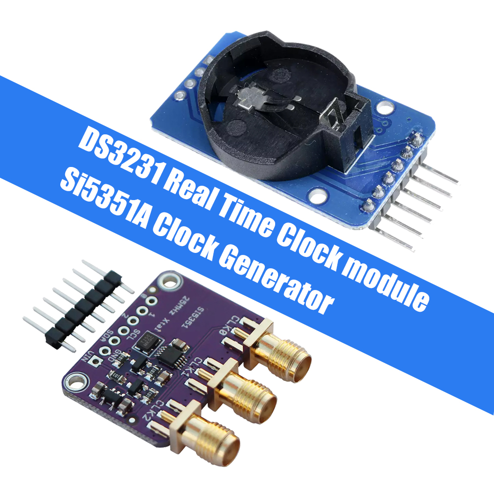 DS3231 Time Clock Si5351A I2C 25MHZ Clock Generator 8KHz to 160MHz for Arduino