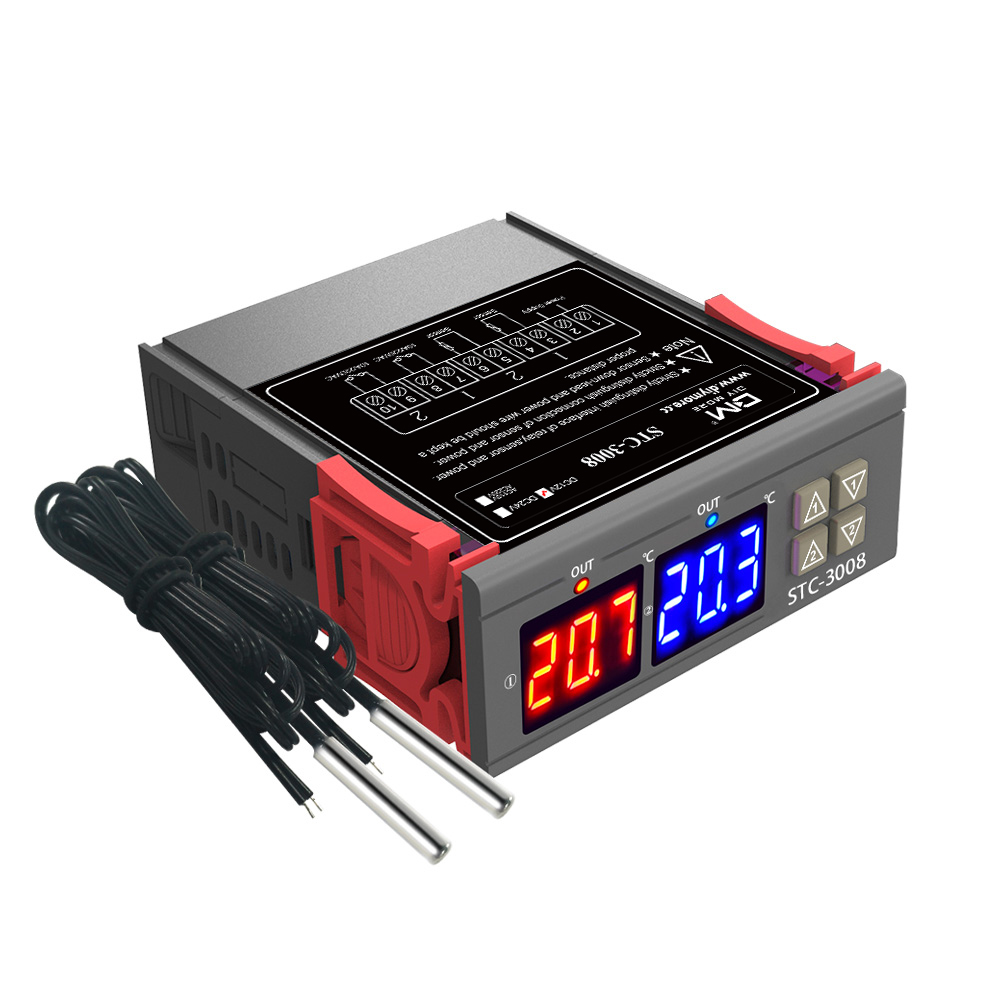 STC-3008 10A 220V Digital Temperature Controller Degree Sensor Thermostat  Instru