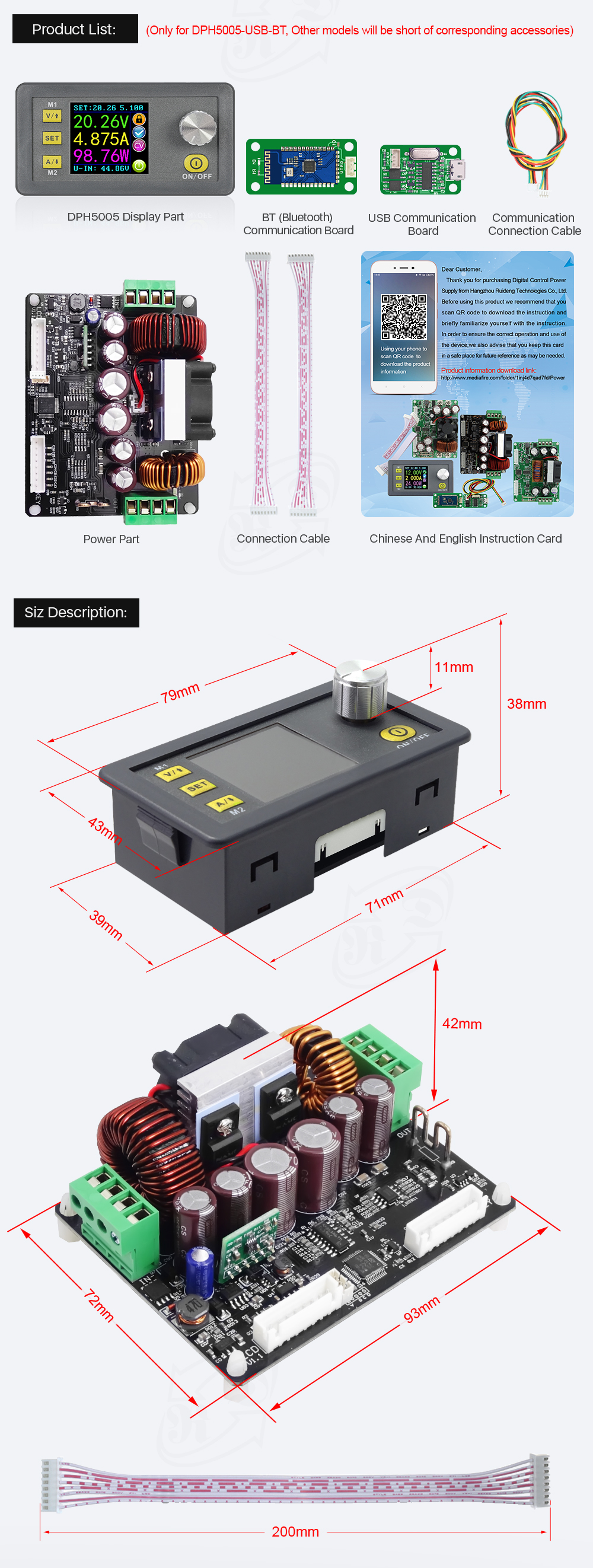 DPH5005 50V 5A buck-boost Digitales programmierbares Power Supply Module