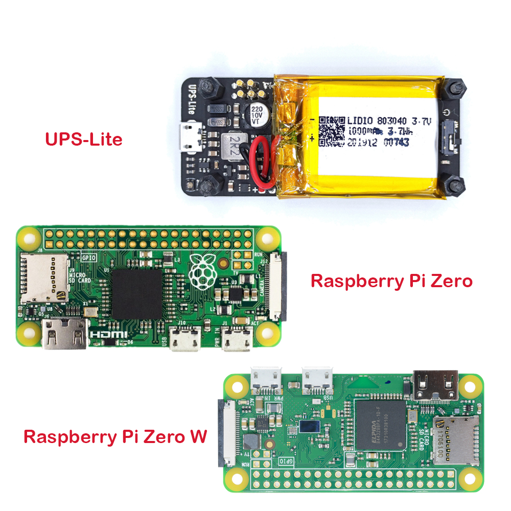 UPS Lite V1.2 - Carte Alimentation Avec Batterie 1000 MAh Et Détection Électricité Pour Raspberry Pi Zero / Zero W