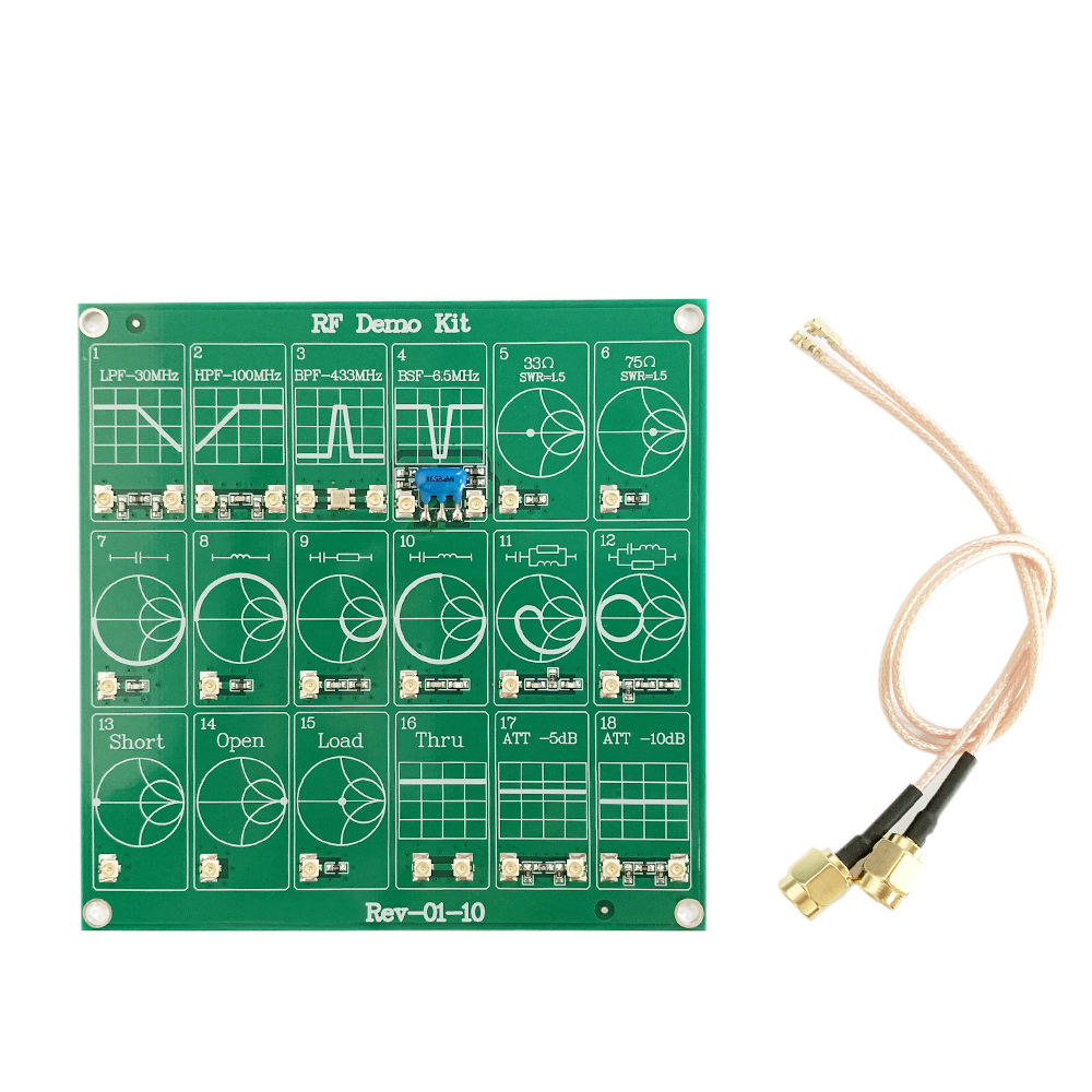 RF Demo Kit For NanoVNA VNA RF Test board Vector Network Test Filter