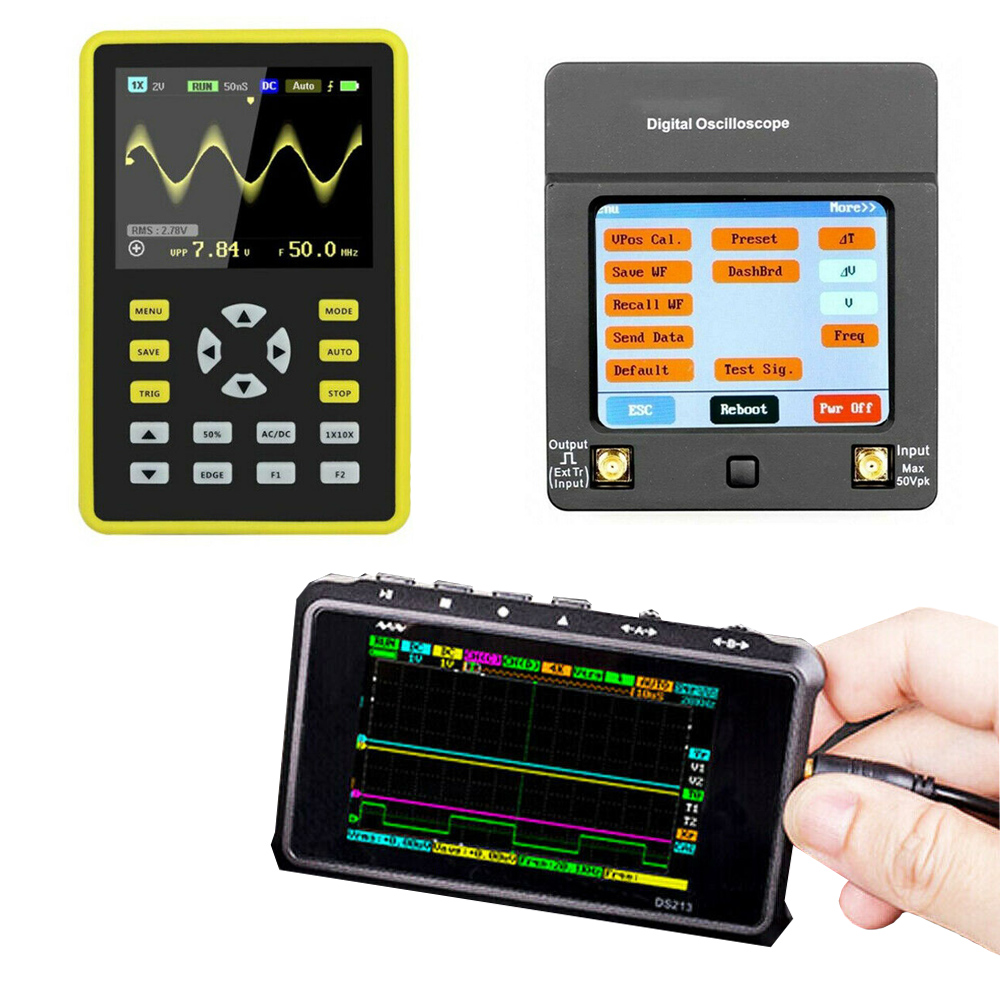 Mini Portable oscilloscope Full Screen Touch Digital Oscilloscope DSO112A Color Display Electronic Engineering Test Equipment 