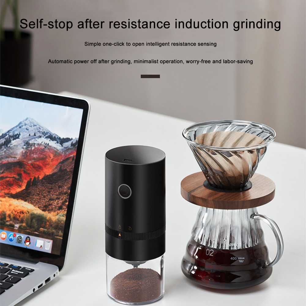 Portable Coffee Bean Grinder USB Charge Smart Sensing Electric Coffee  Grinder Automatic Coffee Beans Mill for Home Travel Office