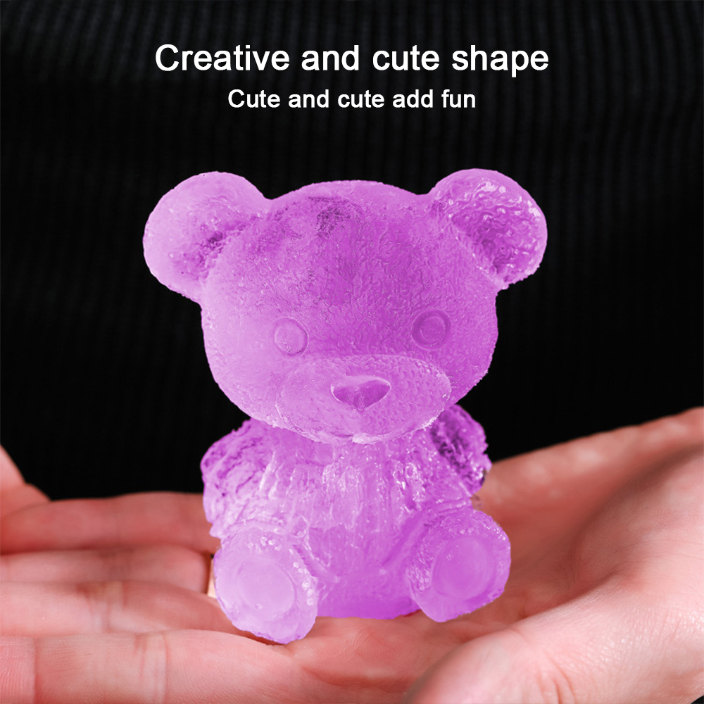 3D Teddy Bear Ice Cube Mold, Silicone Animal Mold, Soap Candle Mold, Ice  Cube for Coffee, Milk, Tea, Candy Gummy Fondant, Cake Baking, Cupcake  Topper Decoration 