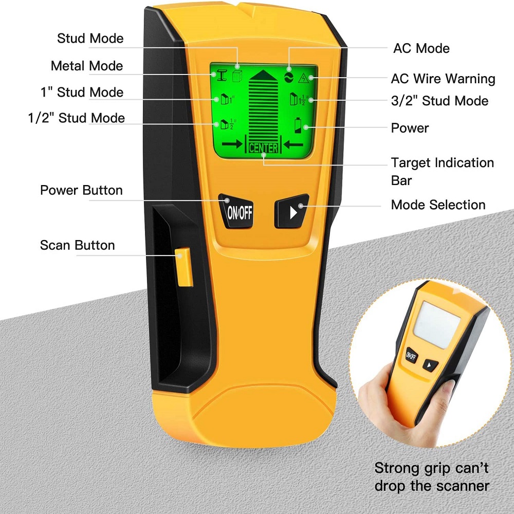 3 in 1 Digital Stud Finder Wood Metal Pipe Wire Wall Sensor Scanner LCD  Detector