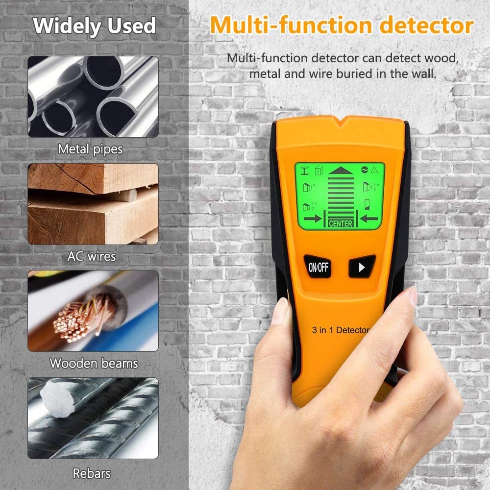 3 in 1 Digital Stud Finder Wood Metal Pipe Wire Wall Sensor